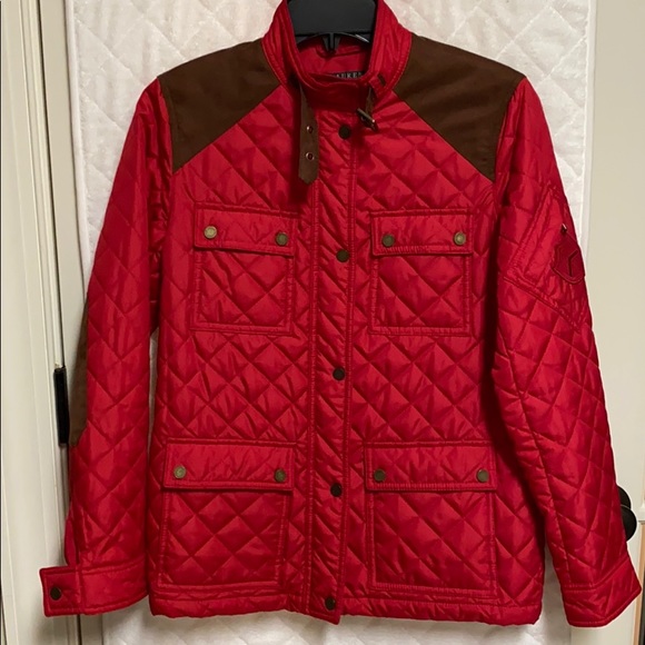 Lauren Ralph Lauren Jackets & Blazers - Lauren Ralph Lauren red equestrian quilted jacket